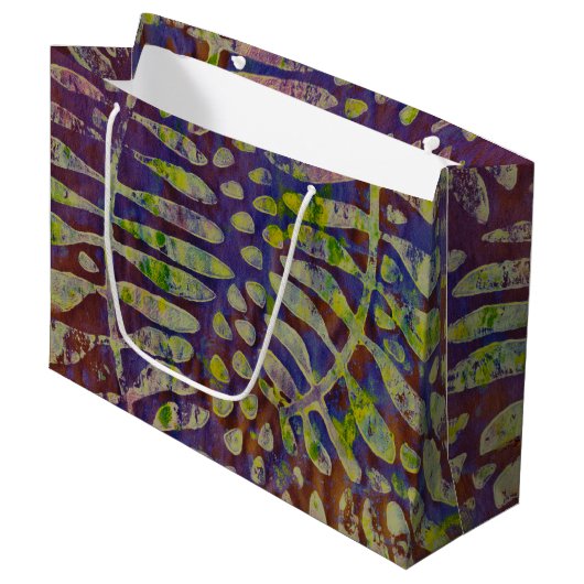 Gelli Print Stencil Abstracte Kunst Groot Cadeauzakje (Voorkant Gekanteld)