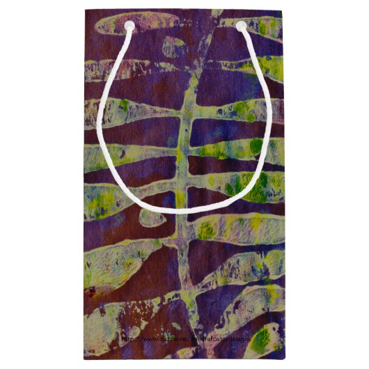 Gelli Print Stencil Abstracte Kunst Klein Cadeauzakje (Achterkant)