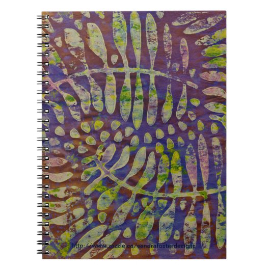 Gelli Print Stencil Abstracte Kunst Notitieboek (Voorkant)
