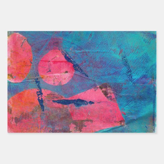 Gelli Print Wrapping Papier Set Inpakpapier Vel (Voorkant 3)