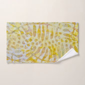Gelli Printed Golden Leaves Bad Handdoek (Handdoek)
