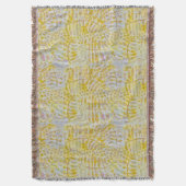 Gelli Printed Golden Leaves Deken (Voorkant Verticaal)