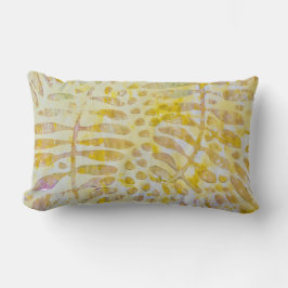 Gelli Printed Golden Leaves Kussen