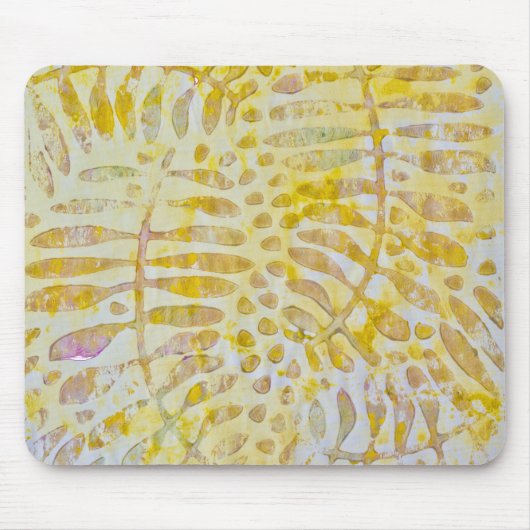 Gelli Printed Golden Leaves Muismat (Voorkant)