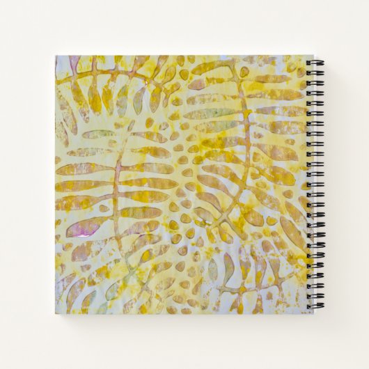 Gelli Printed Golden Leaves Notitieboek (Achterkant)