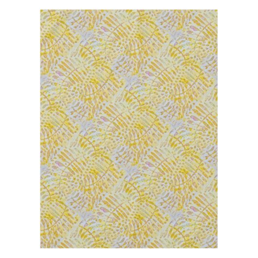 Gelli Printed Golden Leaves Tafelkleed (Voorkant)