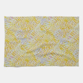 Gelli Printed Golden Leaves Theedoek (Horizontaal)