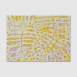 Gelli Printed Golden Leaves Tissuepapier
