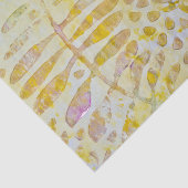 Gelli Printed Golden Leaves Tissuepapier (Detail)