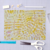 Gelli Printed Golden Leaves Tissuepapier (Craft)