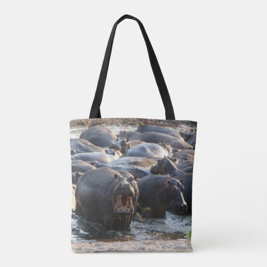 Gelling Hippo Canvas tas (Achterkant)