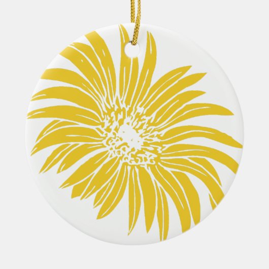 GELLOW DAISY KERAMISCH ORNAMENT (Voorkant)