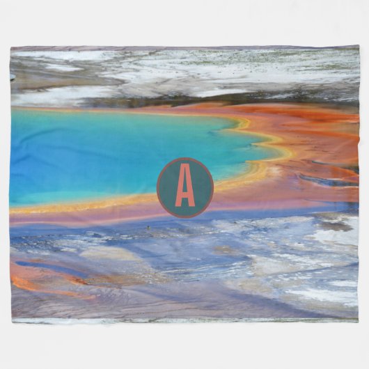 Gellowstone Grand Prismatic Hot Spring - Aanpassen Fleece Deken (Voorkant (Horizontaal))