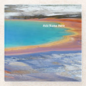 Gellowstone Grand Prismatic Hot Spring - Aanpassen Glazen Onderzetter (Voorkant)