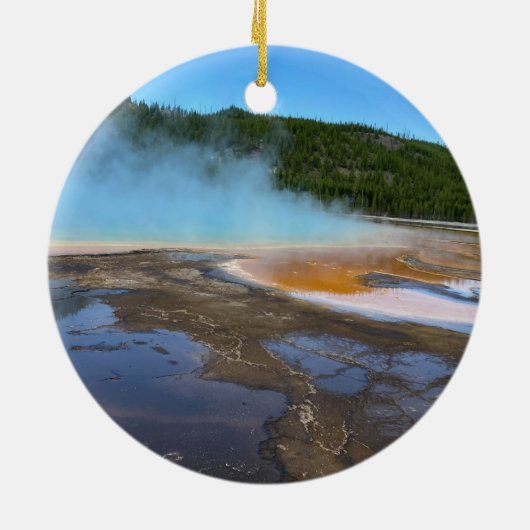 Gellowstone Grand Prismatic Spring Keramisch Ornament (Achterkant)