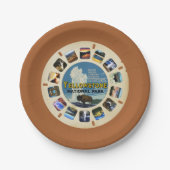 GELLOWSTONE NATIONALE PARK RETRO PARTIJ PAPIEREN BORDJE (Voorkant)