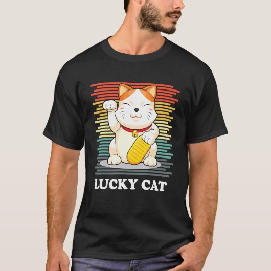 Geloekskat Maneki Neko T-shirt (Voorkant)