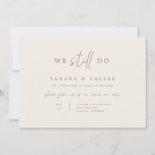 Gelofte Verlengingsceremonie Huwelijksuitnodiging  Save The Date (Voorkant)