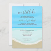 Gelofte Vernieuwing Bruiloft Waterverf Strand Kaart (Voorkant)