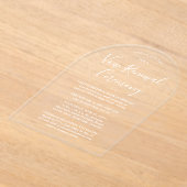 Gelofte Vernieuwing Ceremonie Sequel Huwelijksfees Acryl Uitnodigingen (Laagn)