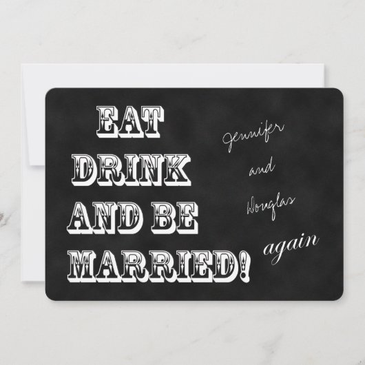 Gelofte Vernieuwing Eet Drink en wees opnieuw getr Kaart (Voorkant)