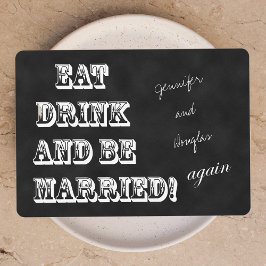 Gelofte Vernieuwing Eet Drink en wees opnieuw getr Kaart