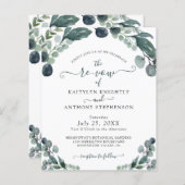 Gelofte Vernieuwing Eucalyptus Green Budget Uitnod (Voorkant / Achterkant)