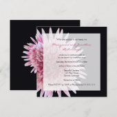 Gelofte Vernieuwing Giant Roze en Witte Gerbera Da Kaart (Voorkant / Achterkant)