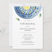 Gelofte Vernieuwing Jubileum Uitnodigingen blauw e (Voorkant)