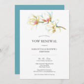 Gelofte Vernieuwing Jubileum Uitnodigingen Floral (Voorkant / Achterkant)