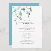 Gelofte Vernieuwing Jubileum Uitnodigingen Floral (Voorkant / Achterkant)