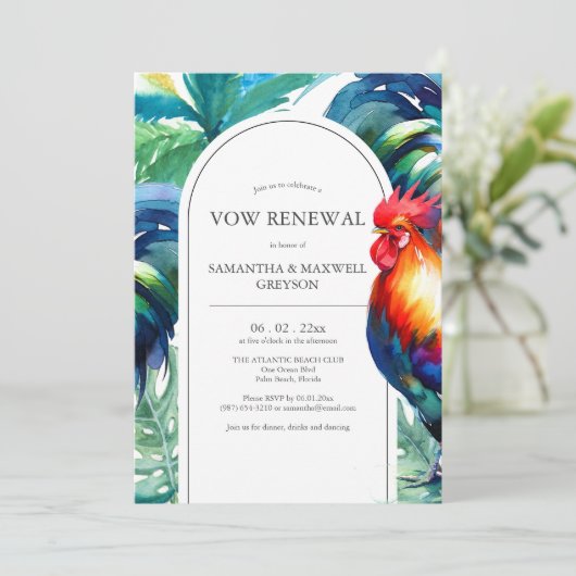 Gelofte Vernieuwing Jubileum Uitnodigingen Florida (Staand voorkant)