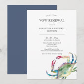 Gelofte Vernieuwing Jubileum Uitnodigingen Strand (Voorkant / Achterkant)