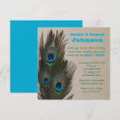 Gelofte Vernieuwing Peacock Veren Kaart (Voorkant / Achterkant)