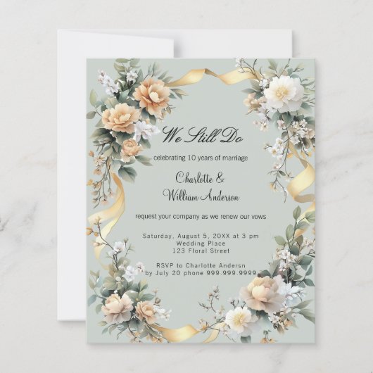 Gelofte vernieuwing salie groen goud bloemen uitno (Voorkant)