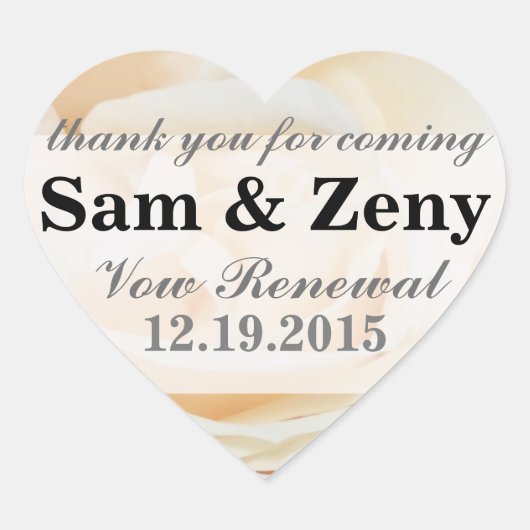 Gelofte Vernieuwing Sticker - Peach Roos (Voorkant)