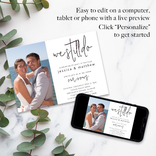 Gelofte Vernieuwing Uitnodiging Foto die we nog st