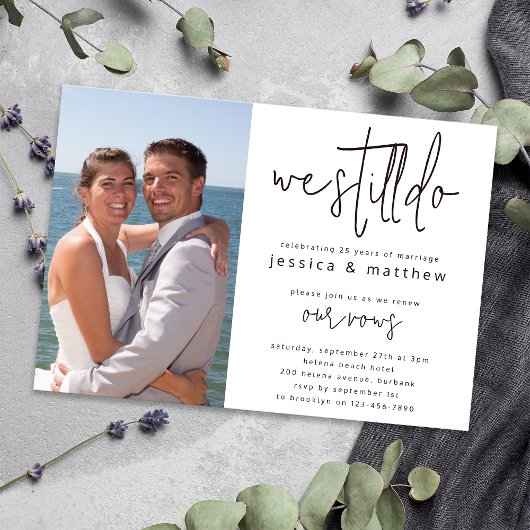 Gelofte Vernieuwing Uitnodiging Foto die we nog st