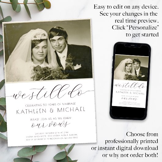 Gelofte Vernieuwing Uitnodiging Foto Elegant doen 