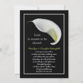 Gelofte Vernieuwing Witte Lelie op Zwart Kaart (Voorkant)