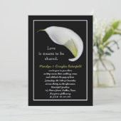 Gelofte Vernieuwing Witte Lelie op Zwart Kaart (Staand voorkant)