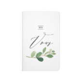 Geloften Boek Custom Minimalist Greenery Waterverf Journal (Voorkant)