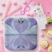 gelogen als zwaan papieren bordje (Feest)