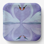 gelogen als zwaan papieren bordje (Voorkant)