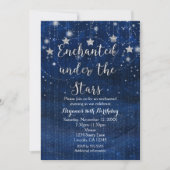 Gelokaliseerd onder de Stars Silver & Blue Invitat Kaart (Voorkant)