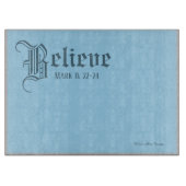 Geloof - 15"x 11"Glassnijplank Snijplank (Voorkant)