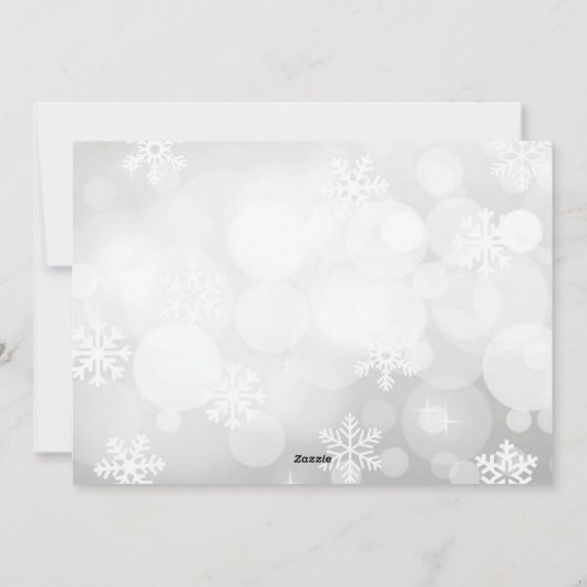 Geloof 1Photo Snowflake-kerstkaart Feestdagenkaart (Achterkant)