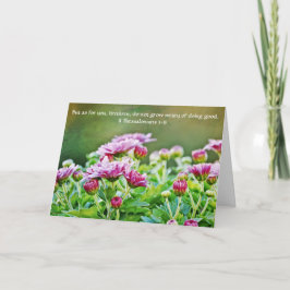 Geloof 2 Thessalonisch 3:13 Dank u wel kaart