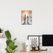 Geloof aanroepen, Christelijke kunst, Jezus wandel Poster (Thuiskantoor)
