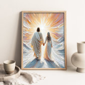 Geloof aanroepen, Christelijke kunst, Jezus wandel Poster